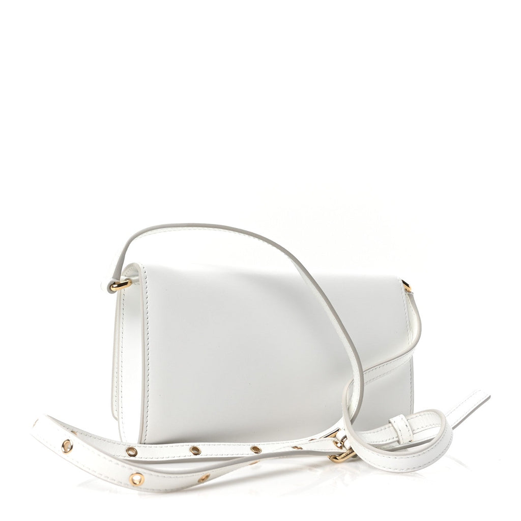 Calfskin DG Millennials Crossbody Bag White