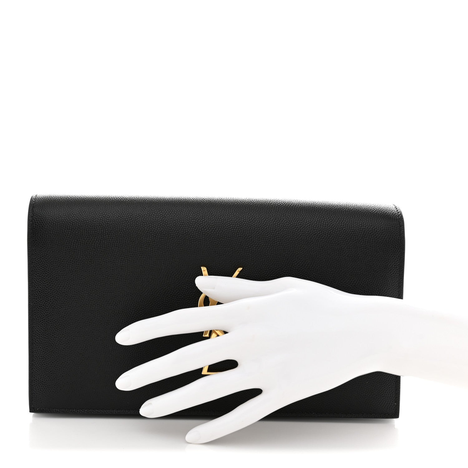 Grain De Poudre Classic Monogram Kate Clutch Black
