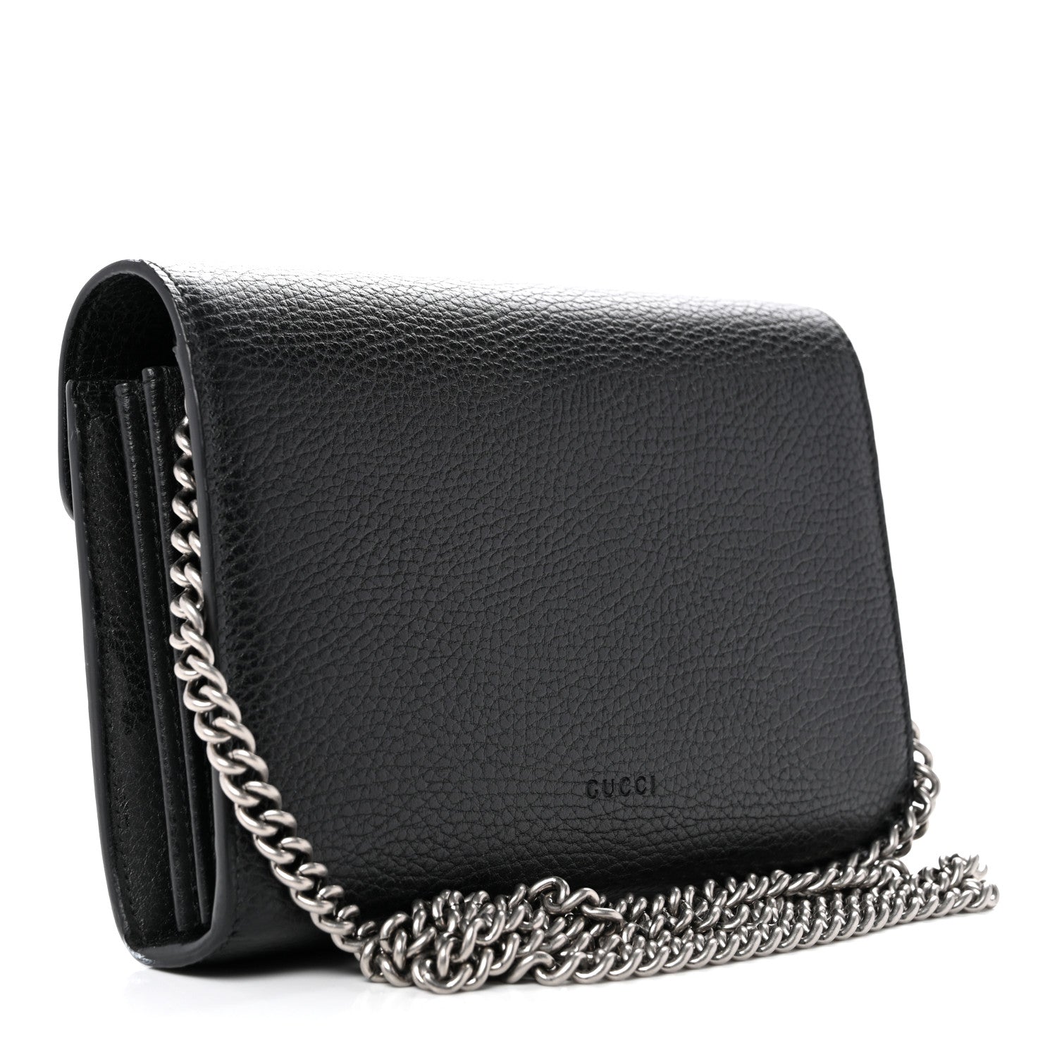 Calfskin Mini Dionysus Chain Wallet Black