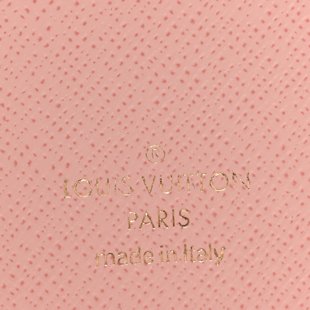 Damier Ebene Victorine Wallet Rose Ballerine