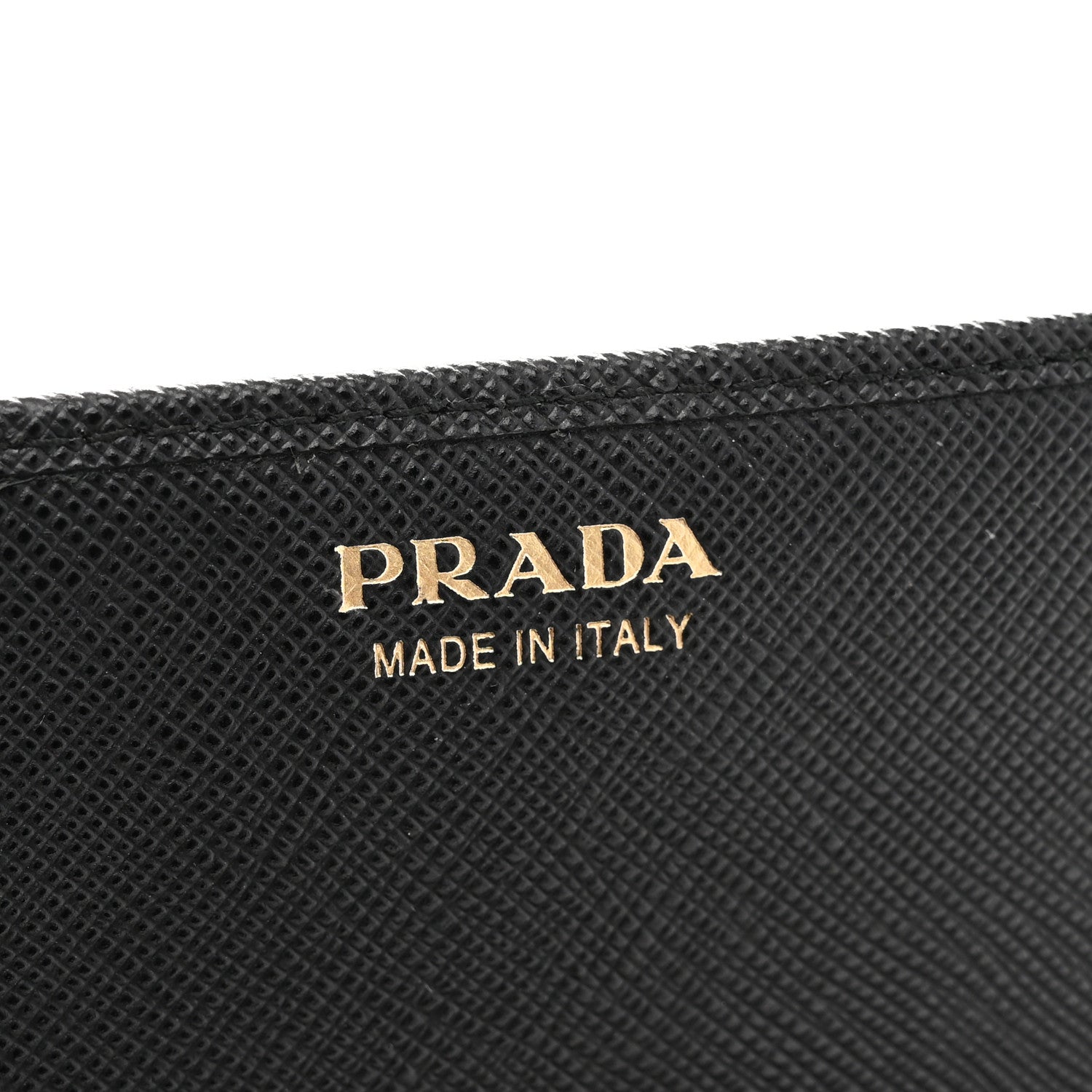Saffiano Metal Oro Chain Wallet Black