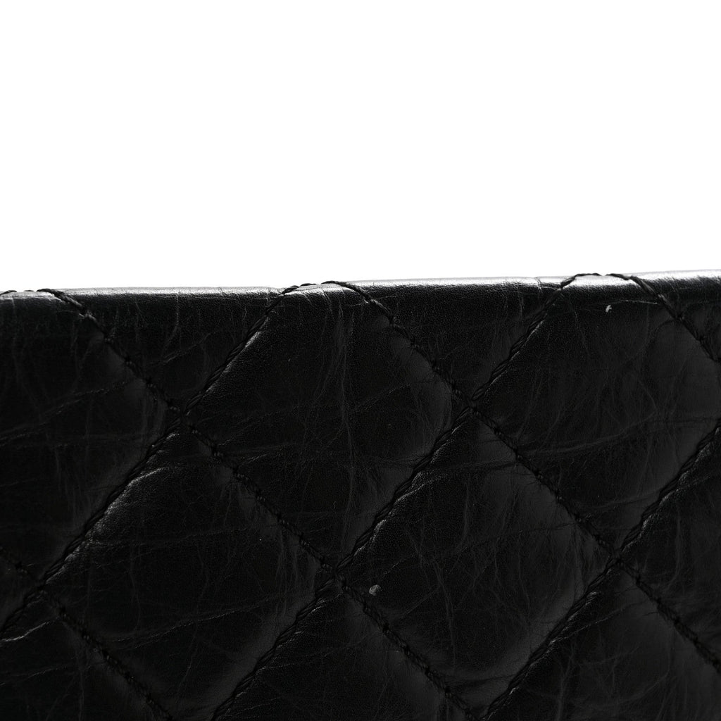 Aged Calfskin Quilted 2.55 Reissue 226 Flap Black