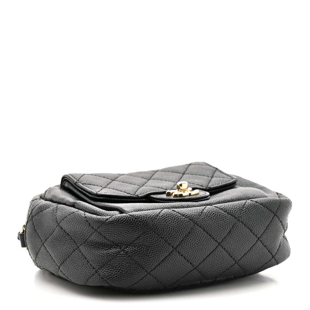 Caviar Quilted CC Day Camera Case Black