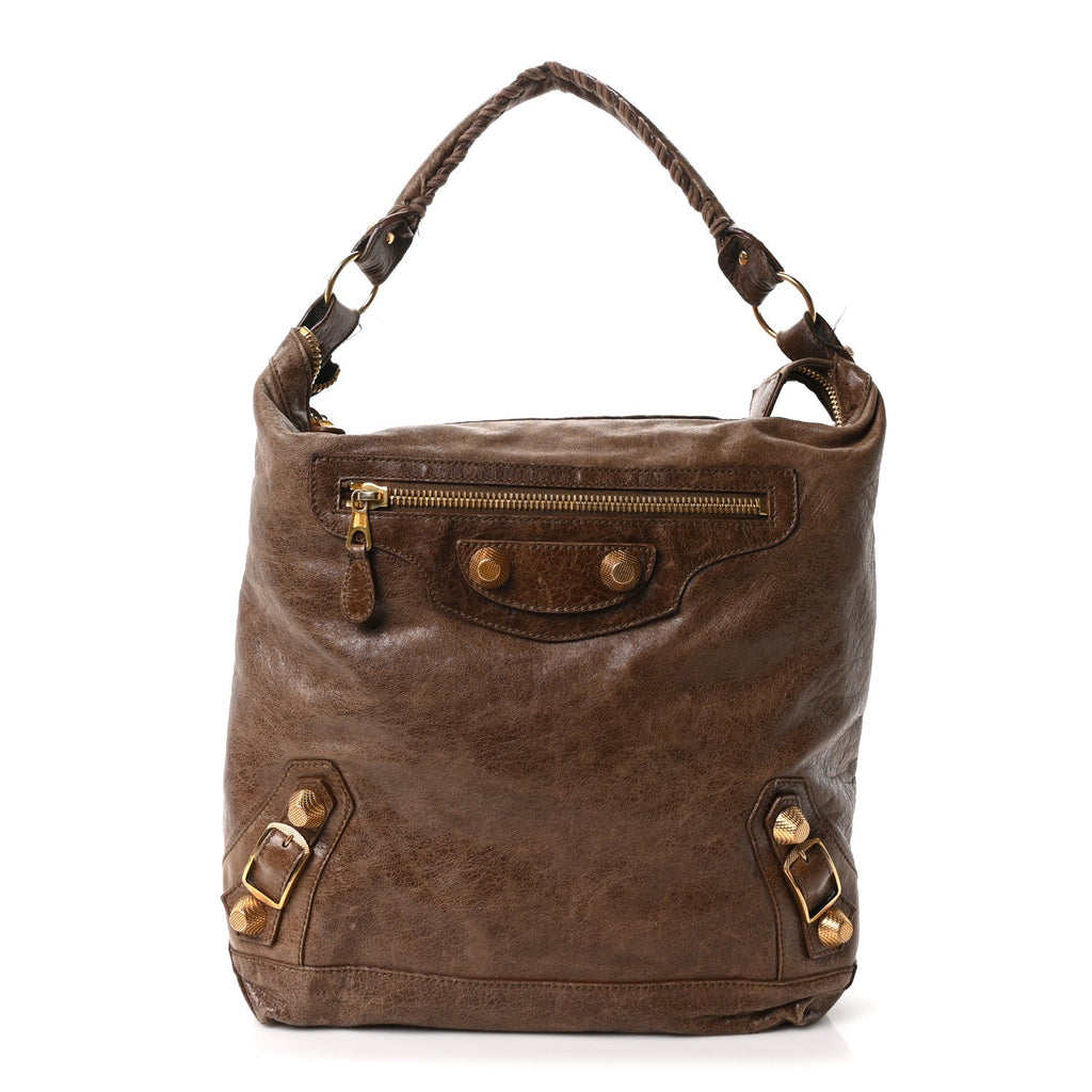 Agneau Giant 21 Gold Hardware Day Hobo Truffle