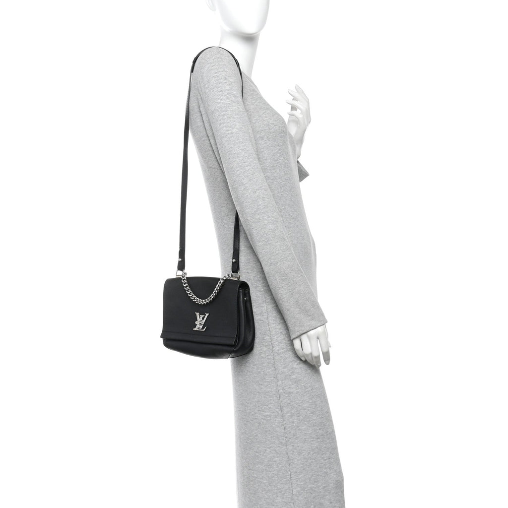 Calfskin Lockme II Chain Bag BB Black