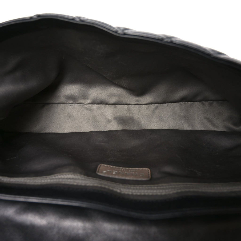 Lambskin Quilted Jumbo Coco Rain Flap Black