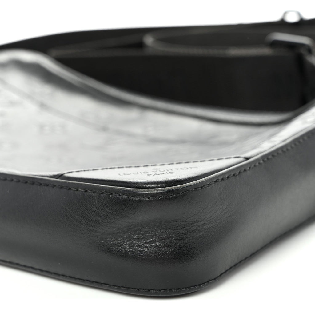 Calfskin Monogram Shadow Duo Messenger Black