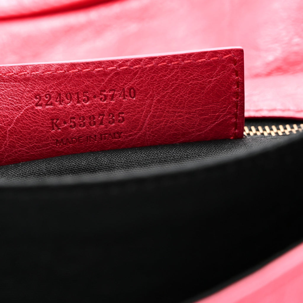 Agneau Classic Hardware Envelope Clutch Rose Thulian