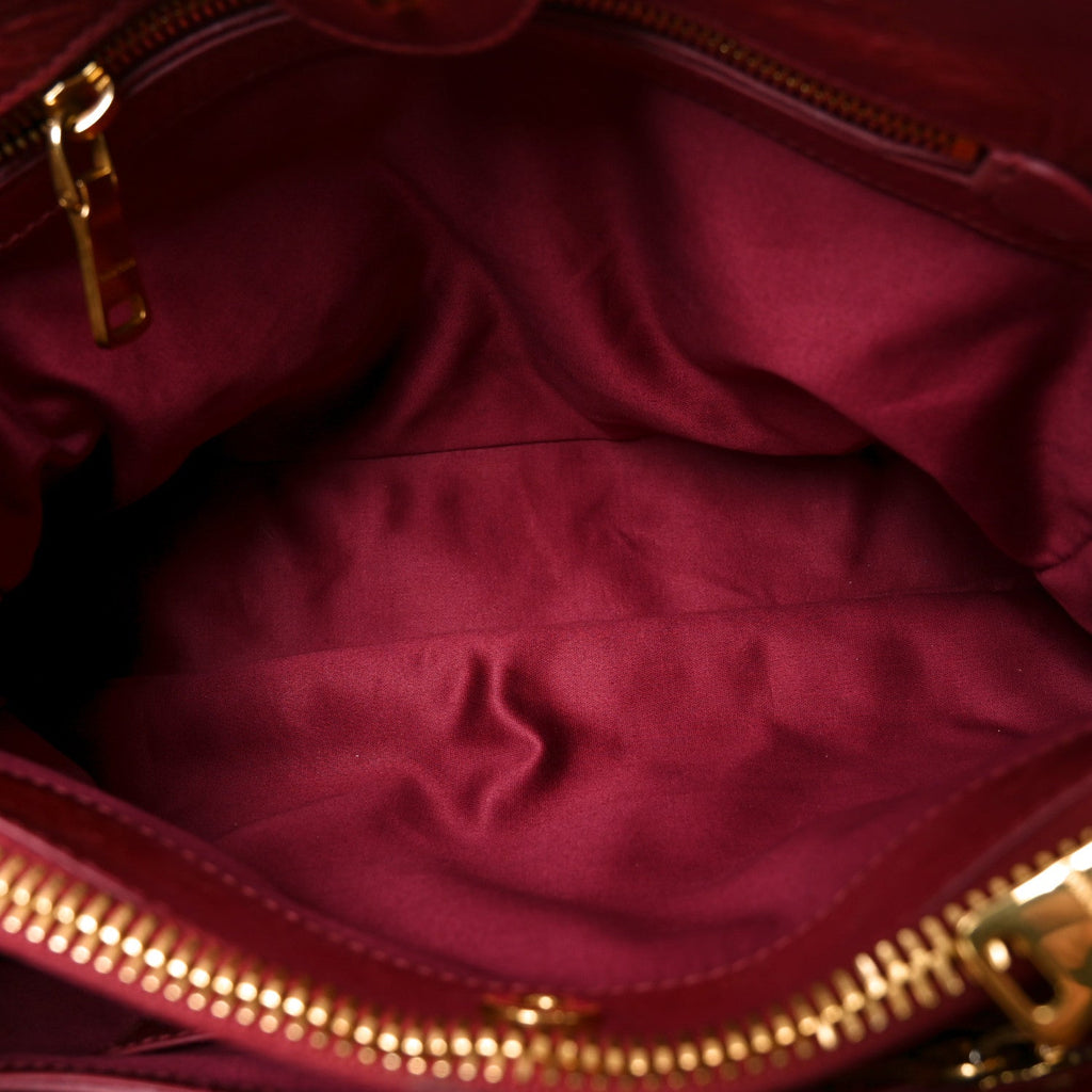 Vitello Shine Top Handle Satchel Pink