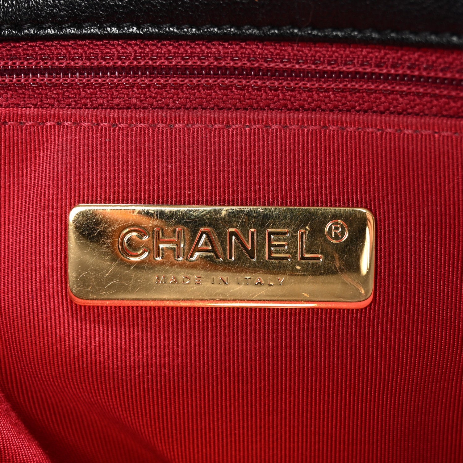 Goatskin Quilted Medium Chanel 19 Flap Black