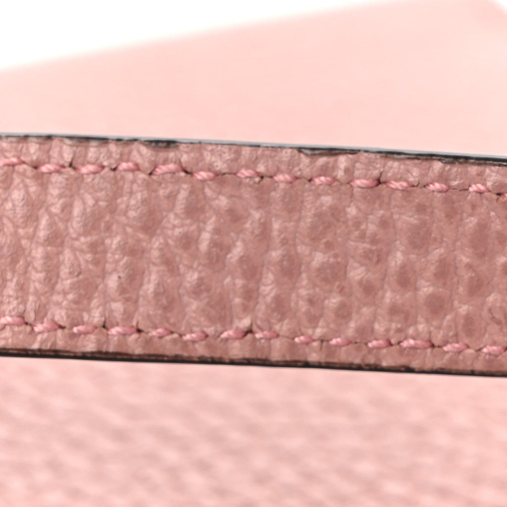 Dollar Calfskin Interlocking G Chain Wallet Soft Pink
