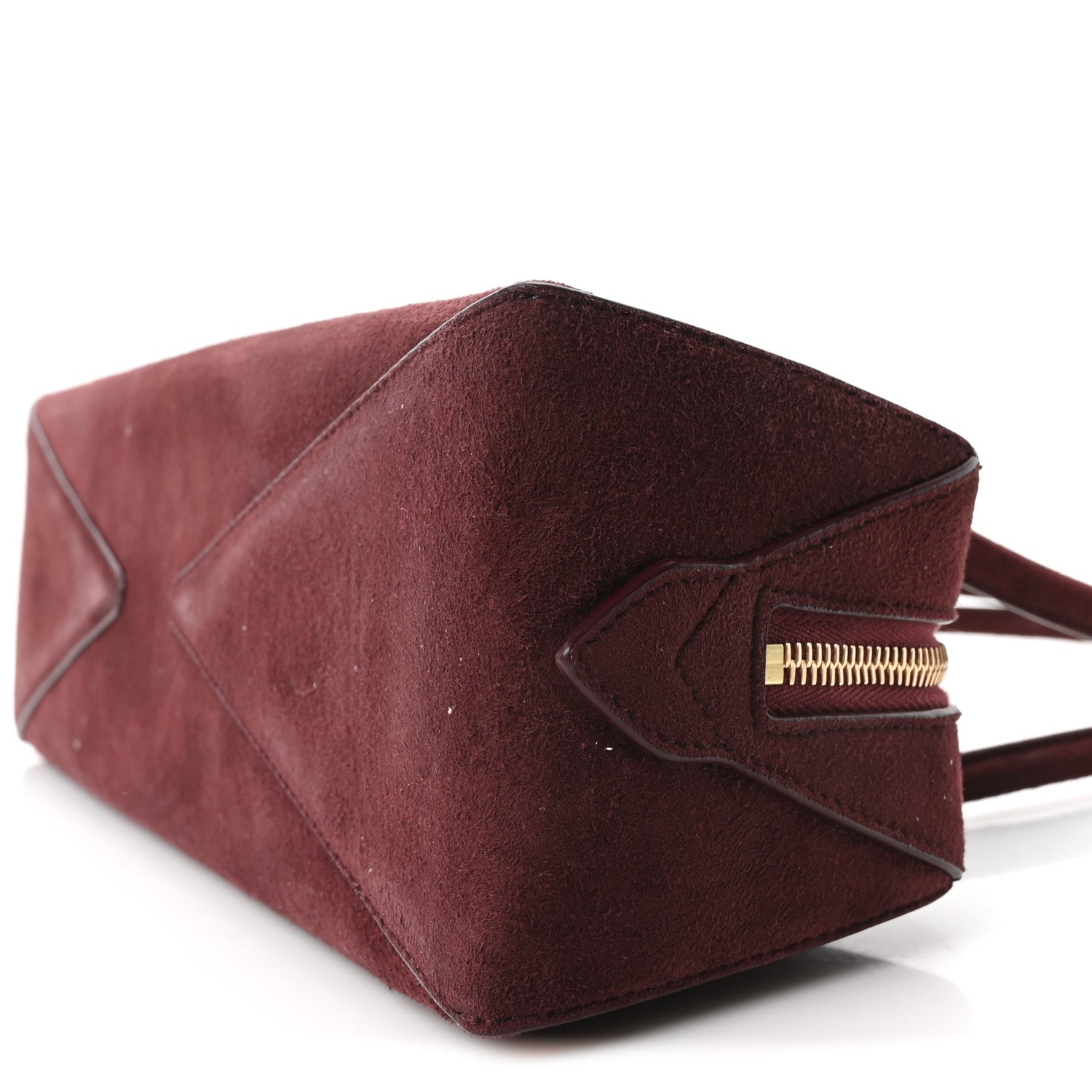 Suede Goatskin Medium Le Teckel Bag Rouge Grenat
