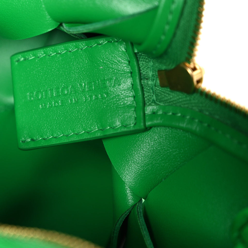 Lambskin Maxi Intrecciato Mini Cassette Camera Bag Parakeet