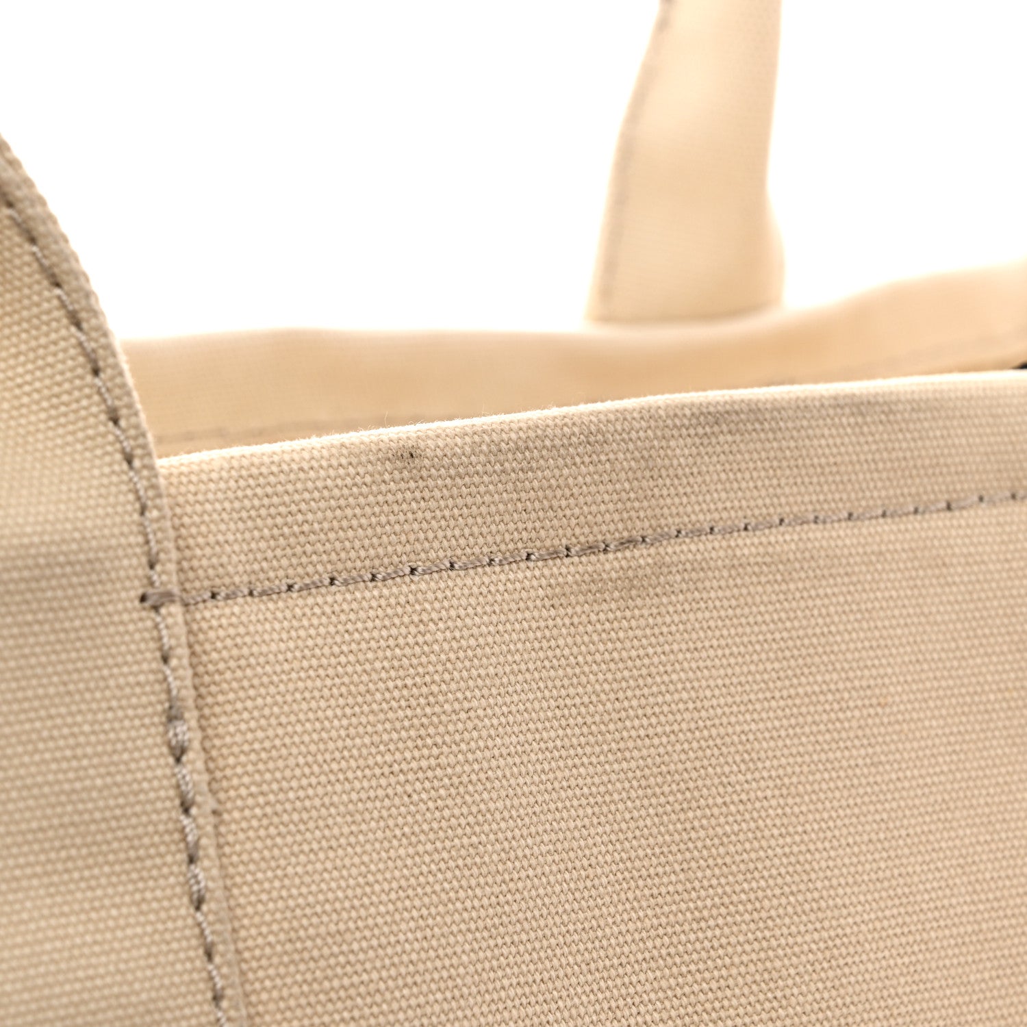 Cotton Canvas Large The Tote Bag Beige