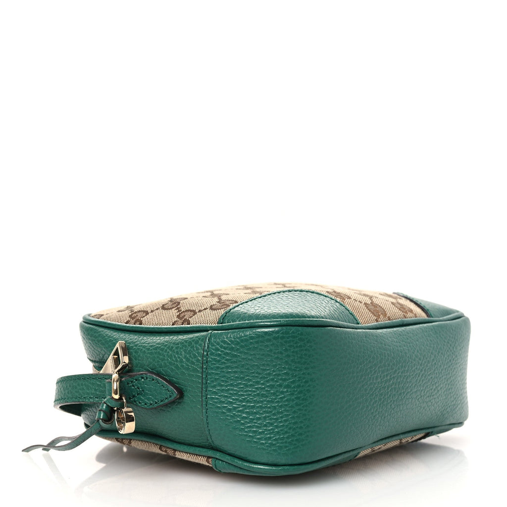Monogram Dollar Calfskin Mini Bree Messenger Bag Beige Ebony Emerald