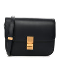 Box Calfskin Medium Classic Box Flap Bag Navy