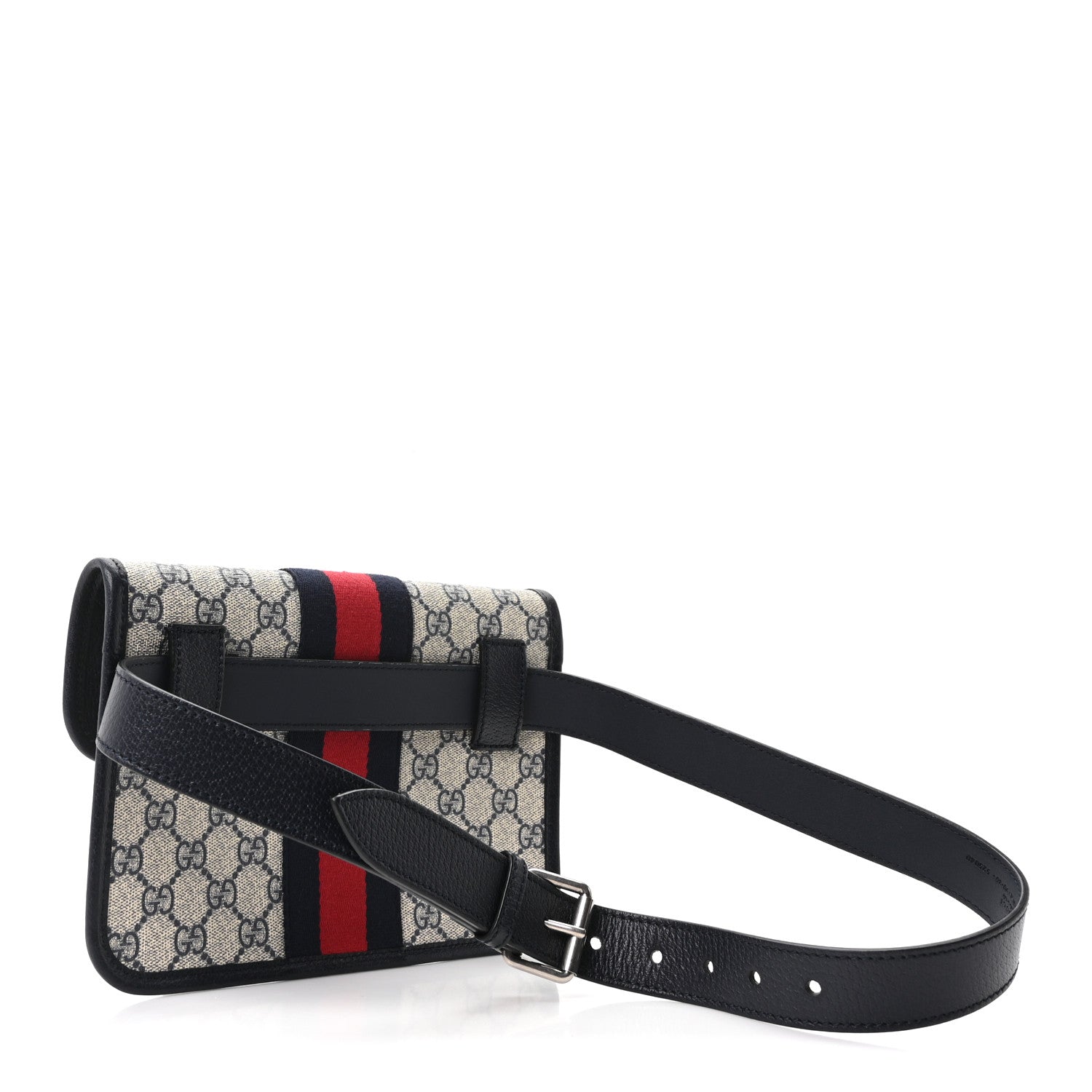 GG Supreme Monogram Web Small Ophidia Belt Bag 90 36 Beige Navy