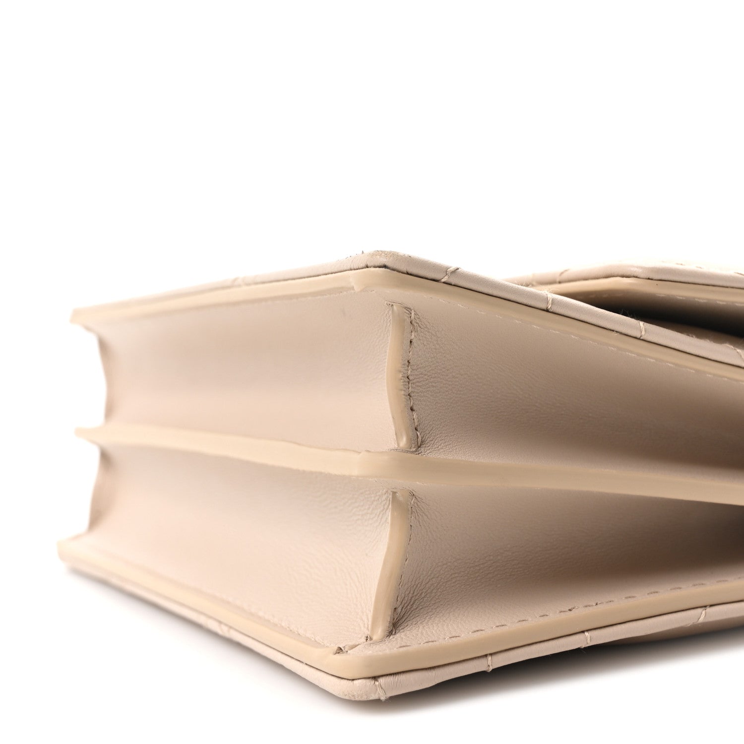 Lambskin Macrocannage Mini Miss Caro Bag Caramel Beige