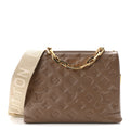Lambskin Embossed Monogram Coussin PM Taupe