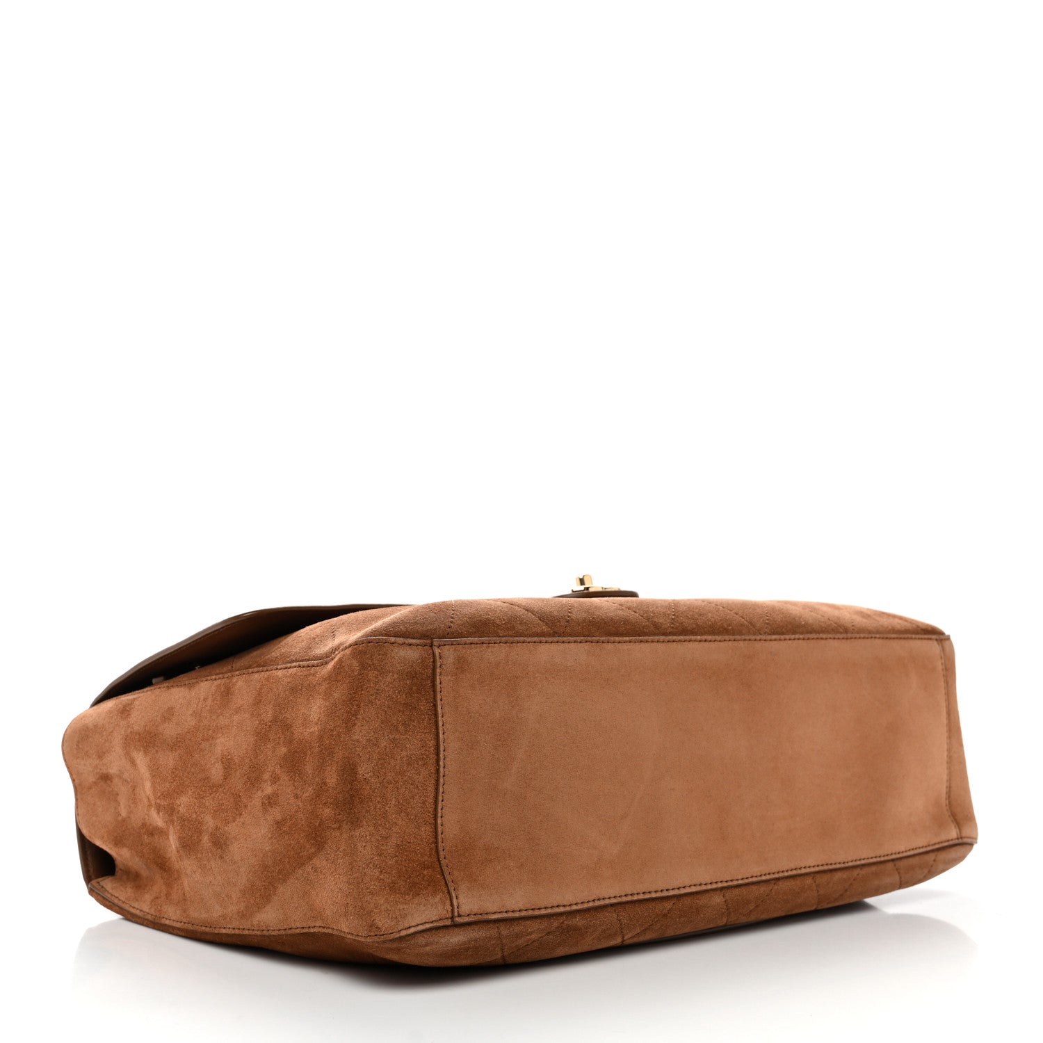 Suede Calfskin Souplissimo Maxi Flap Camel