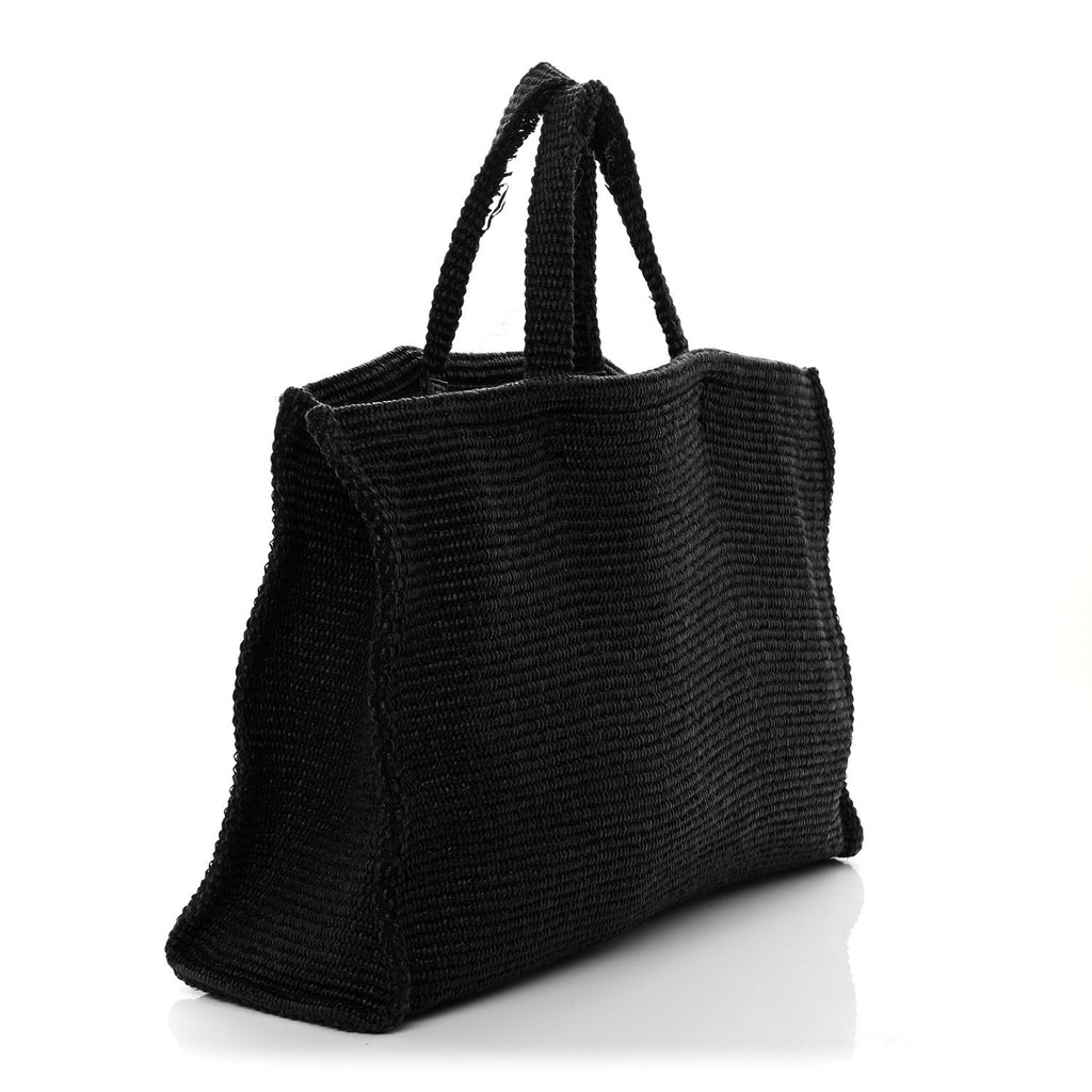 Raffia Medium G Tote Black