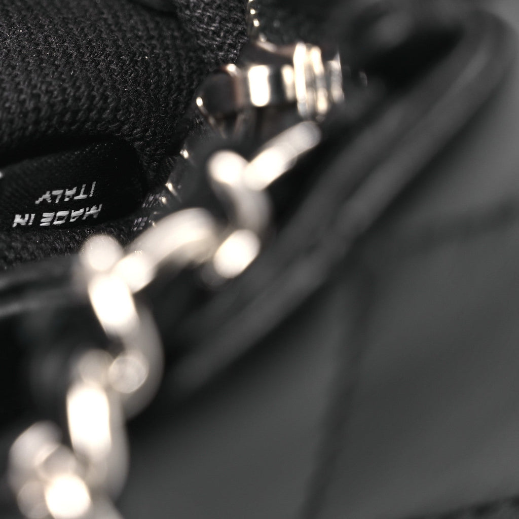 Lambskin Quilted Crossbody Bag Black