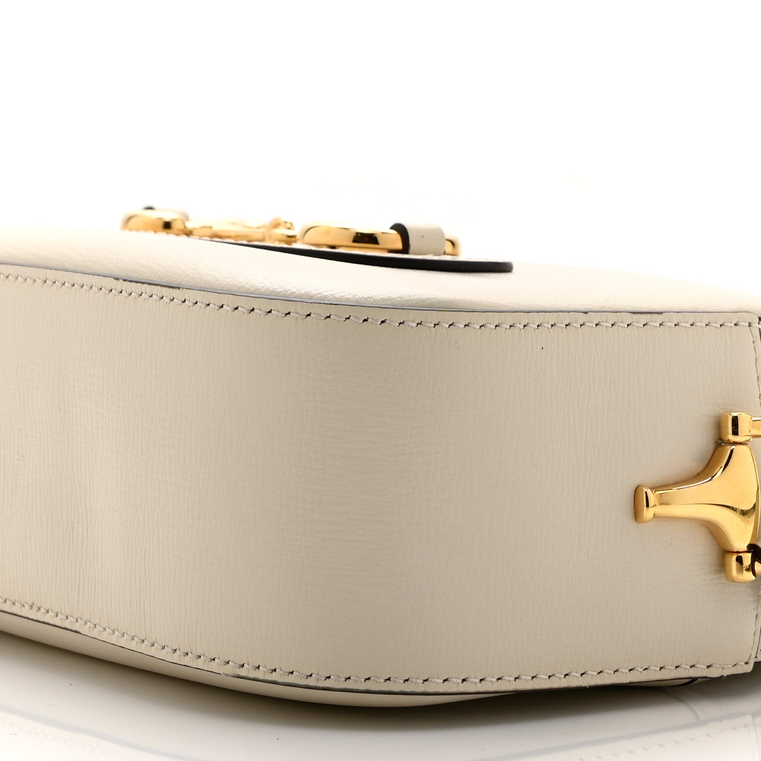 Azalea Calfskin Mini Horsebit 1955 Camera Shoulder Bag Mystic White