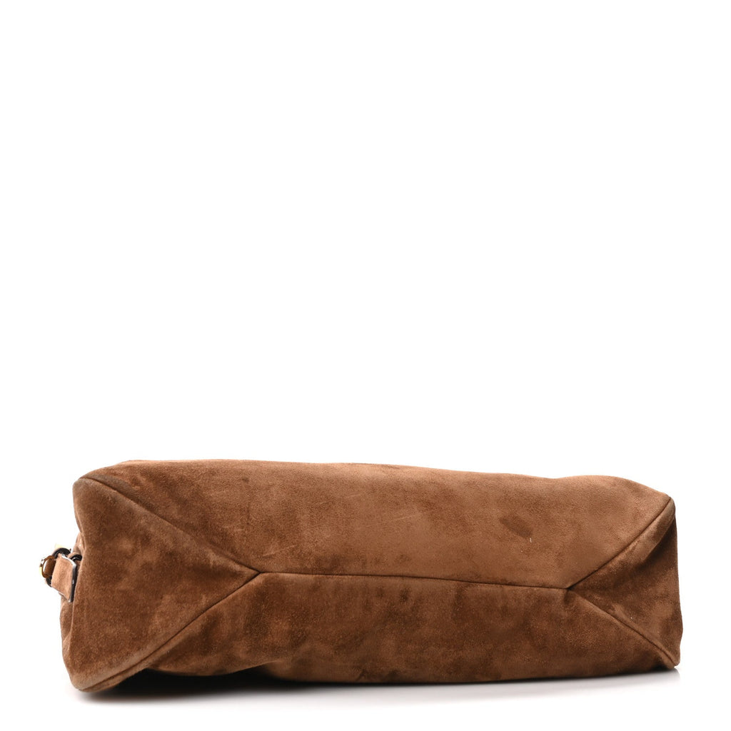 Scamosciato Suede Large Aimee Shoulder Bag Cacao