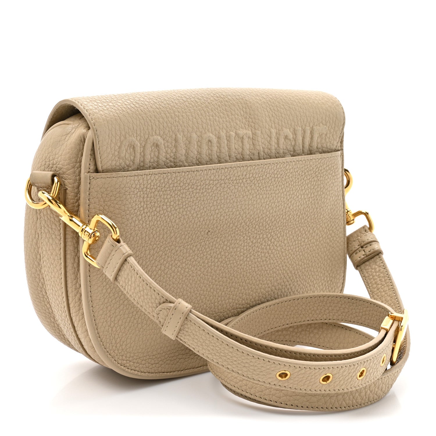 Grained Calfskin Medium Bobby Flap Beige