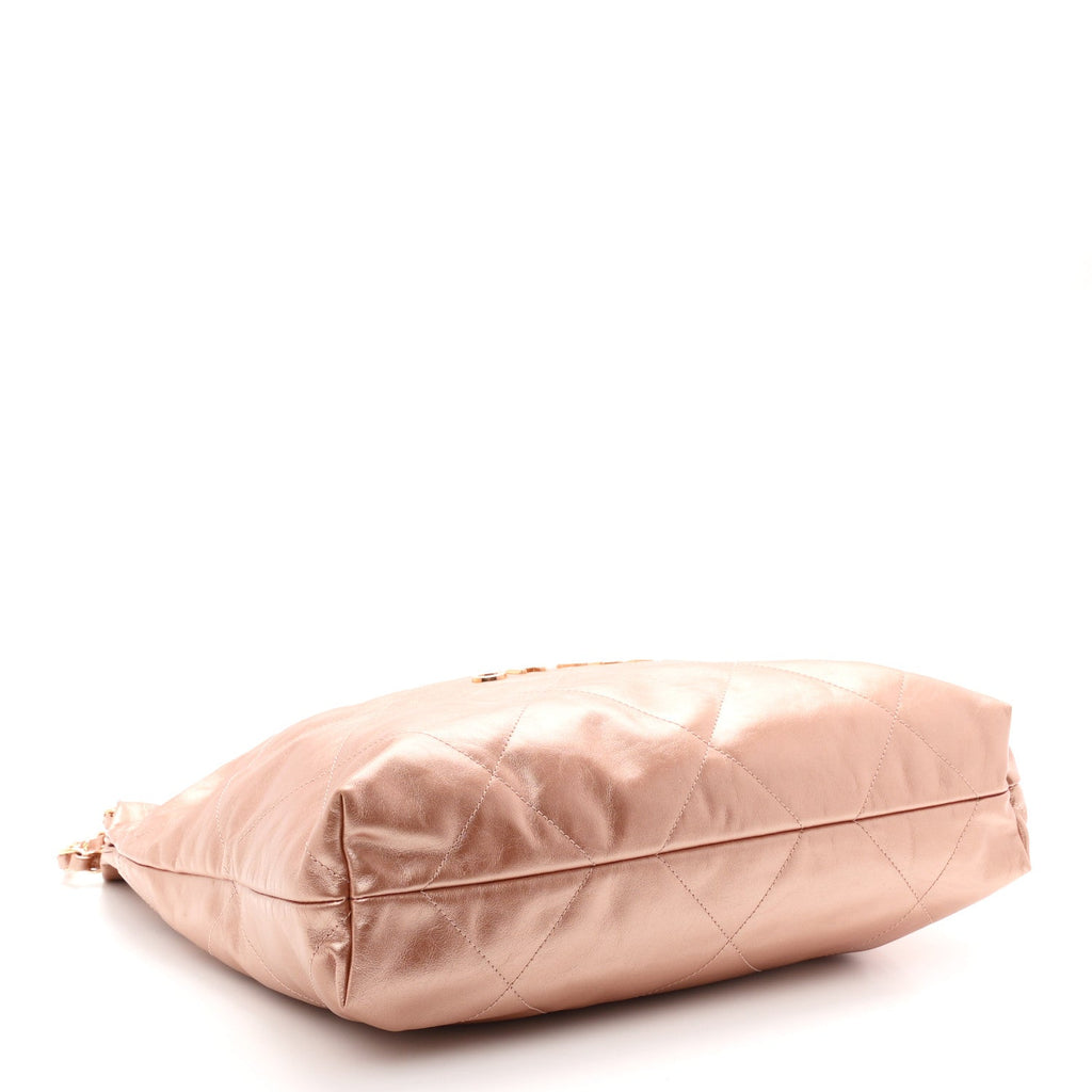 Metallic Calfskin Quilted Chanel 22 Copper