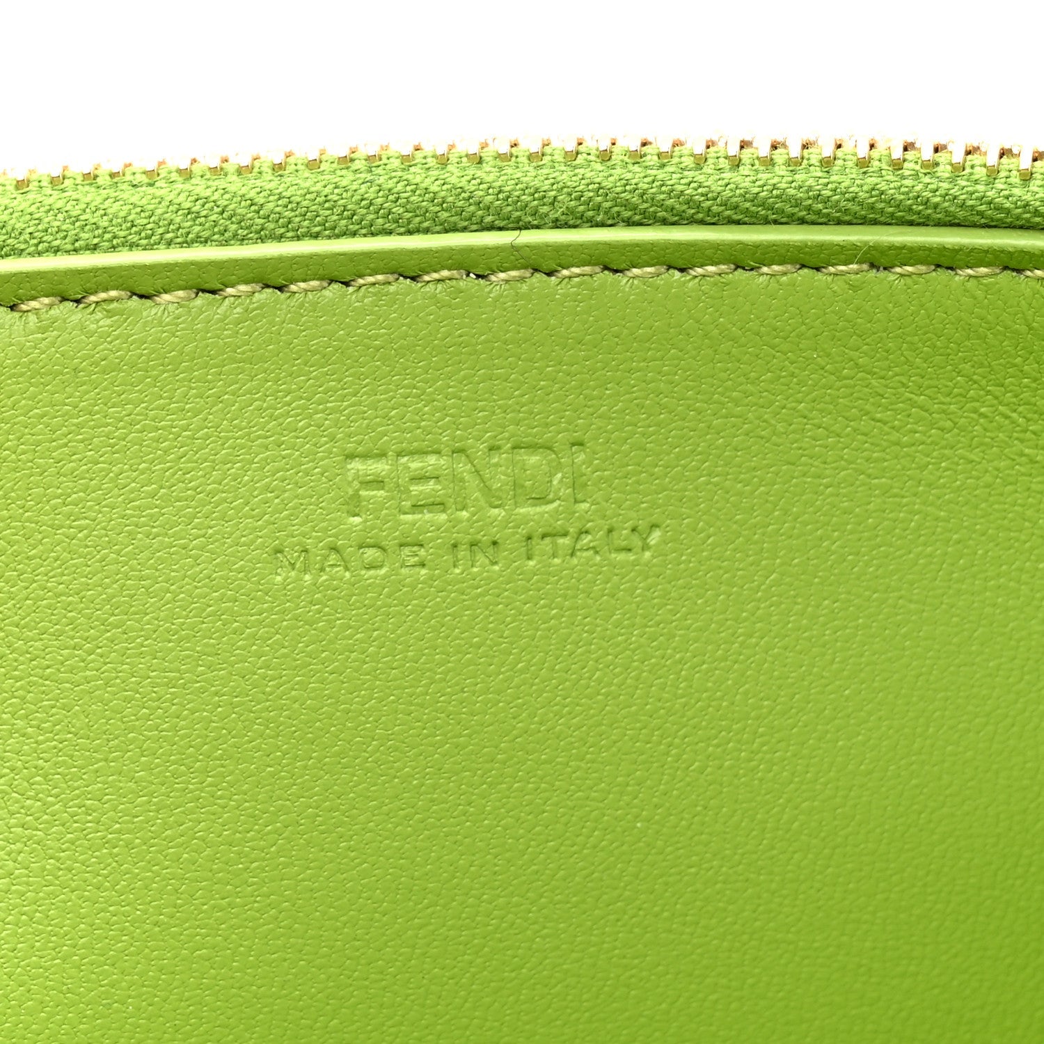 Nappa Matisse FF Embossed Baguette Continental Wallet With Chain Rain Forest