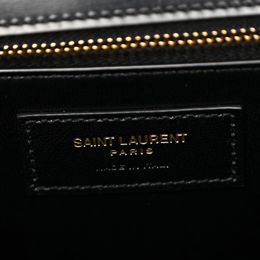 Smooth Calfskin Manhattan Top Handle Black