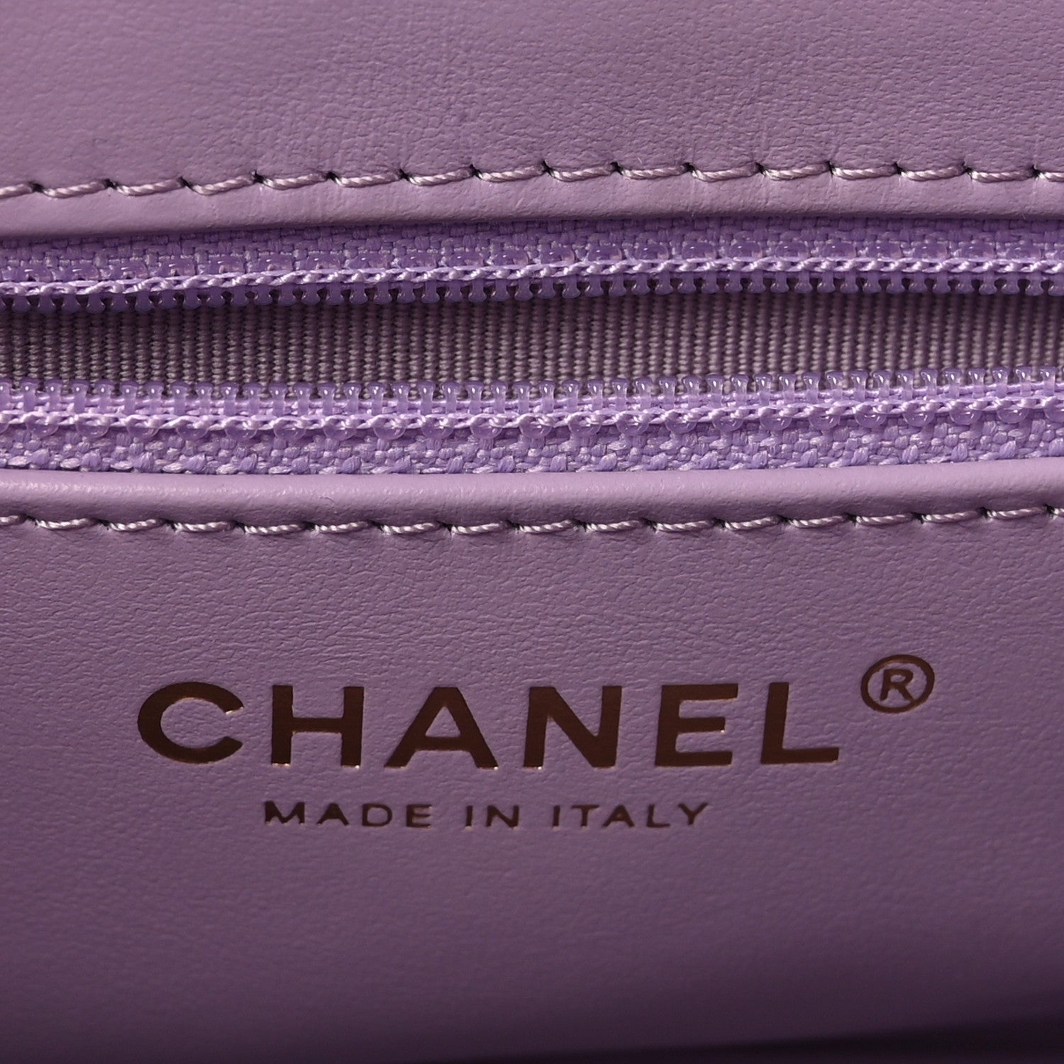 Shiny Aged Calfskin Quilted Nano Kelly Shopper Lilac