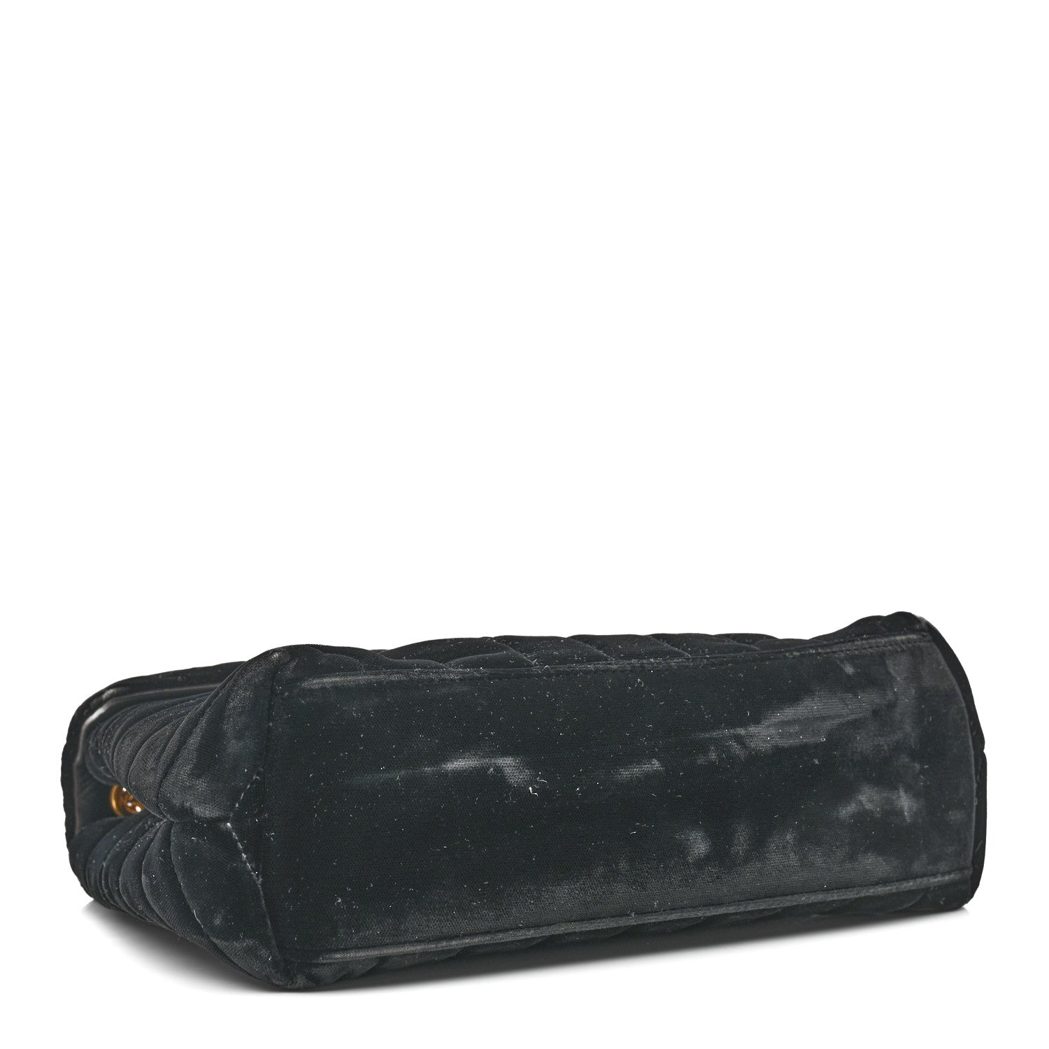 Velvet Y Quilted Monogram Small Loulou Chain Satchel Black