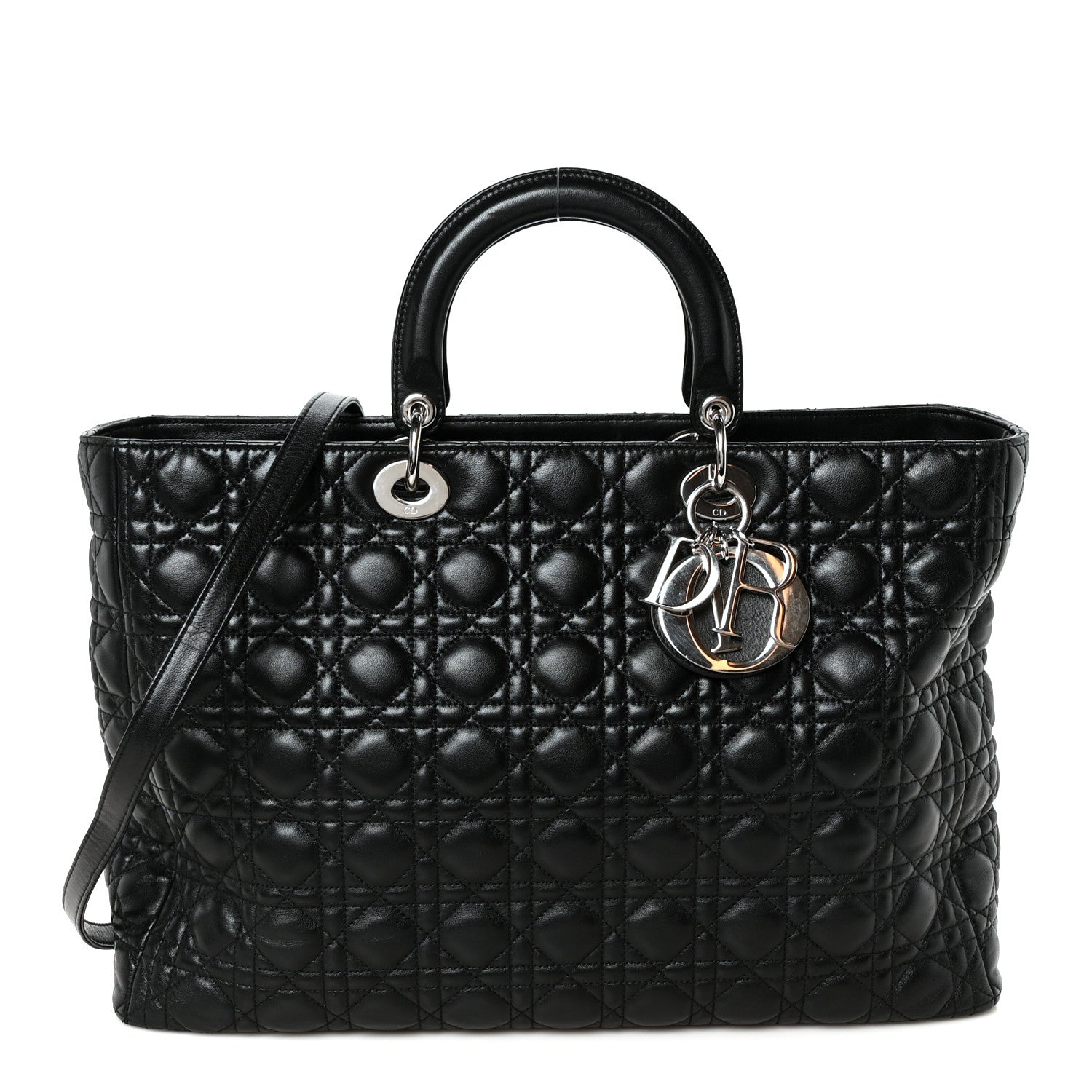 Lambskin Cannage XL Lady Dior Black