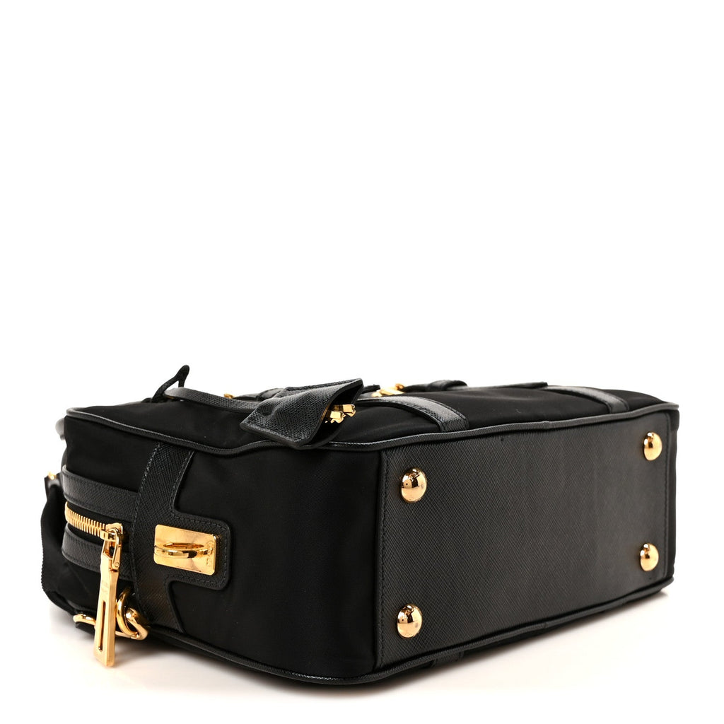 Tessuto Nylon Saffiano Bauletto Black