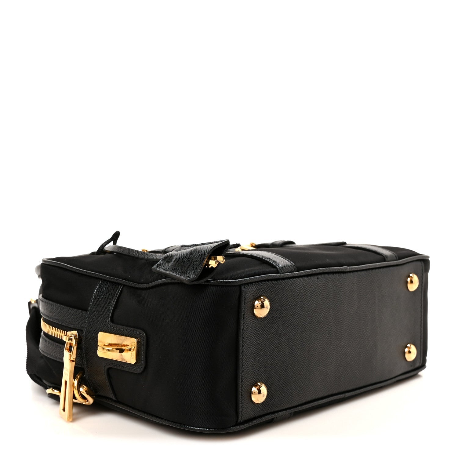 Tessuto Nylon Saffiano Bauletto Black