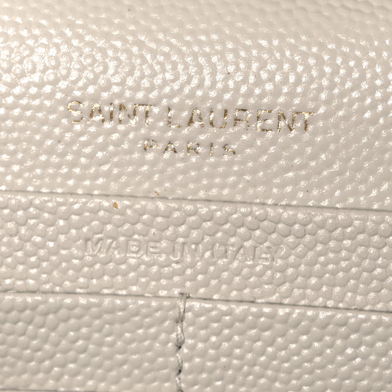 Grain De Poudre Matelasse Chevron Monogram Chain Wallet Blanc Vintage