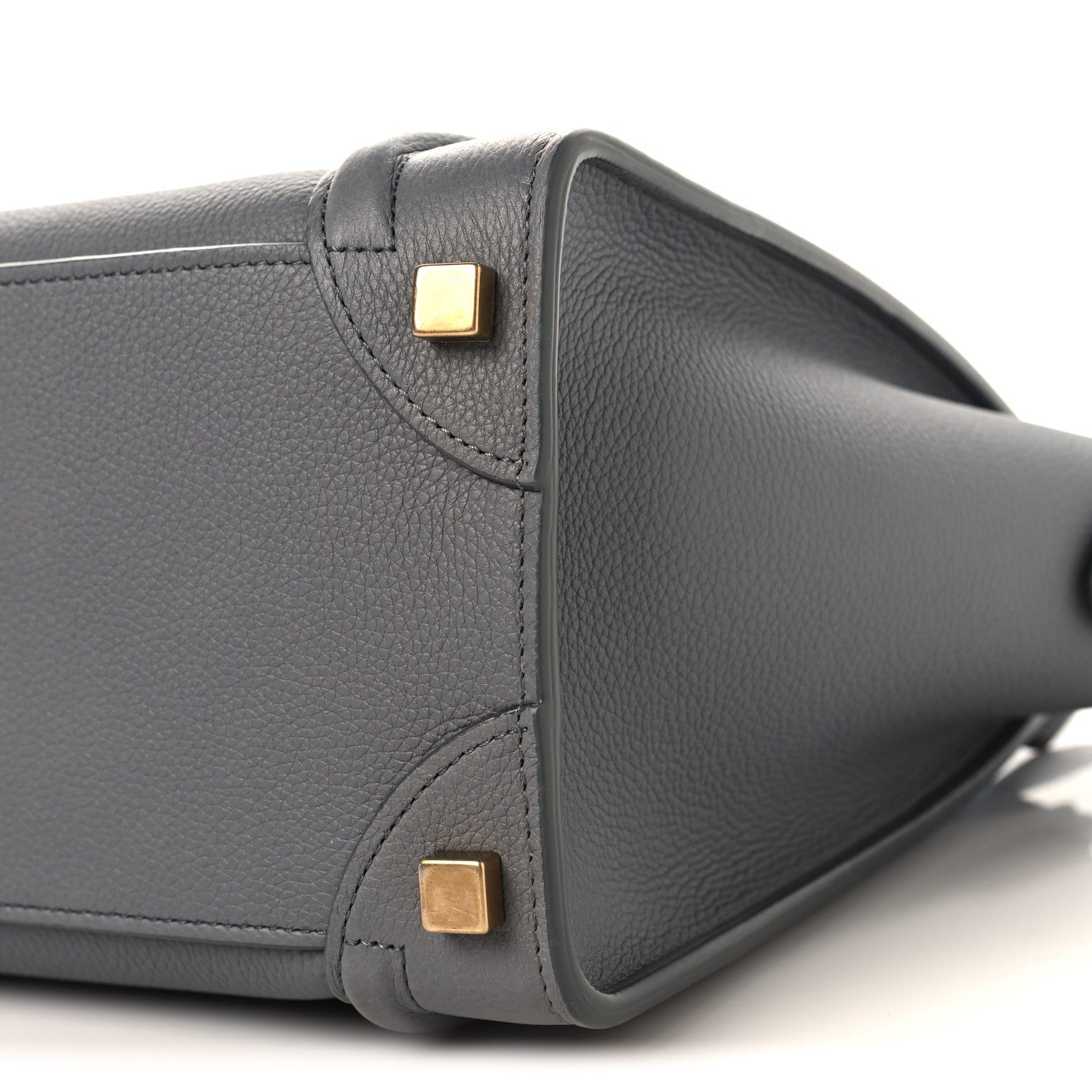Baby Drummed Calfskin Micro Luggage Kohl