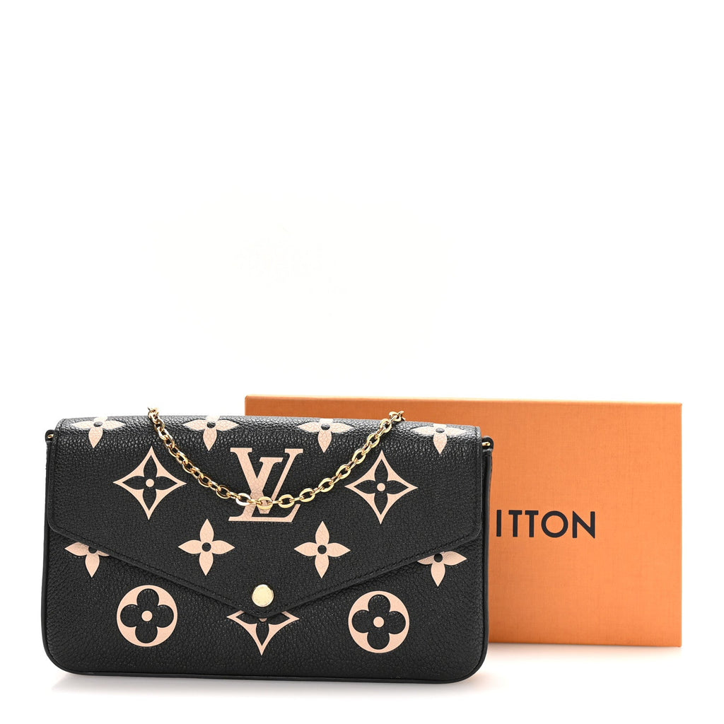 Empreinte Monogram Giant Felicie Pochette Black Beige
