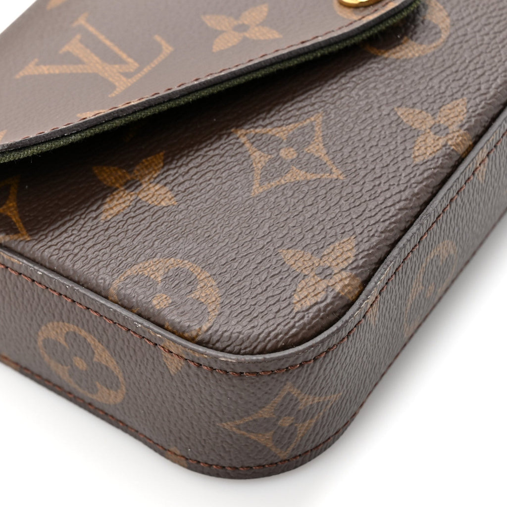 Monogram Felicie Strap & Go Kaki