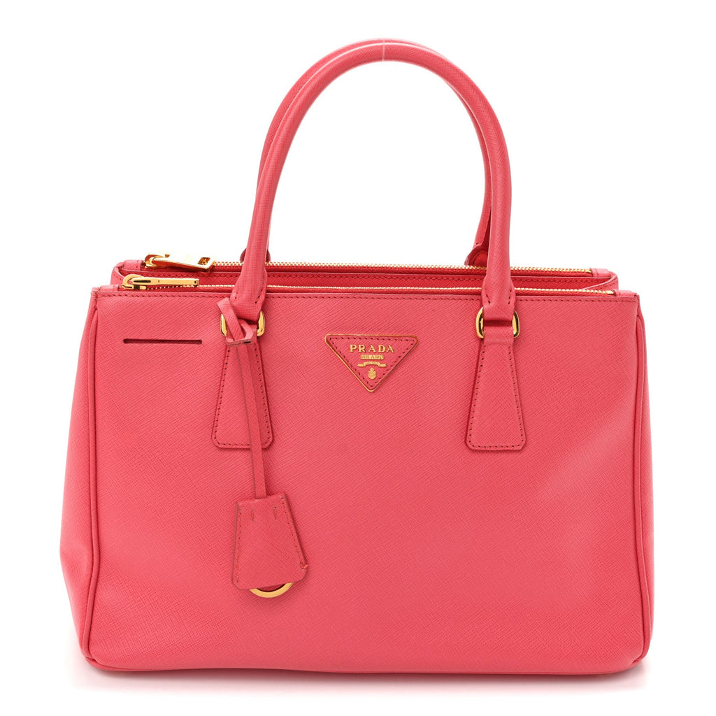 Saffiano Small Galleria Double Zip Tote Peonia