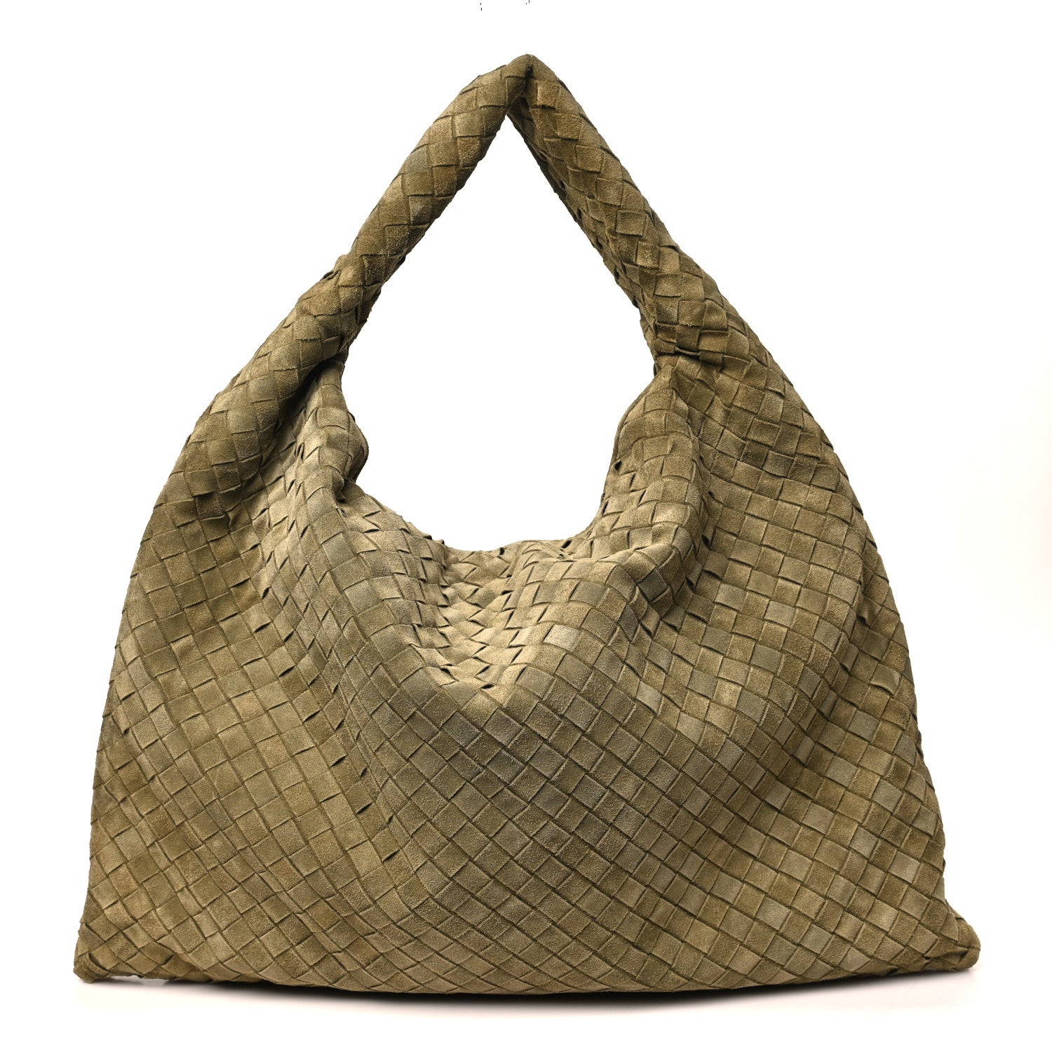 Suede Intrecciato Large Hop Mud