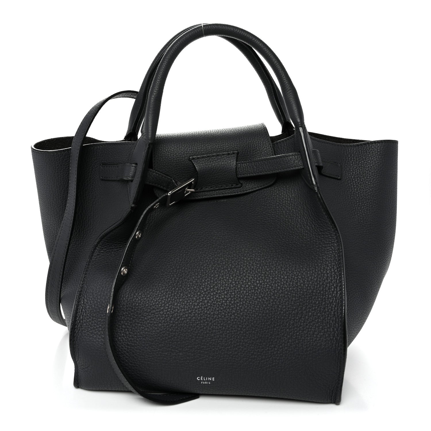 Supple Grained Calfskin Small Big Bag Anthractie