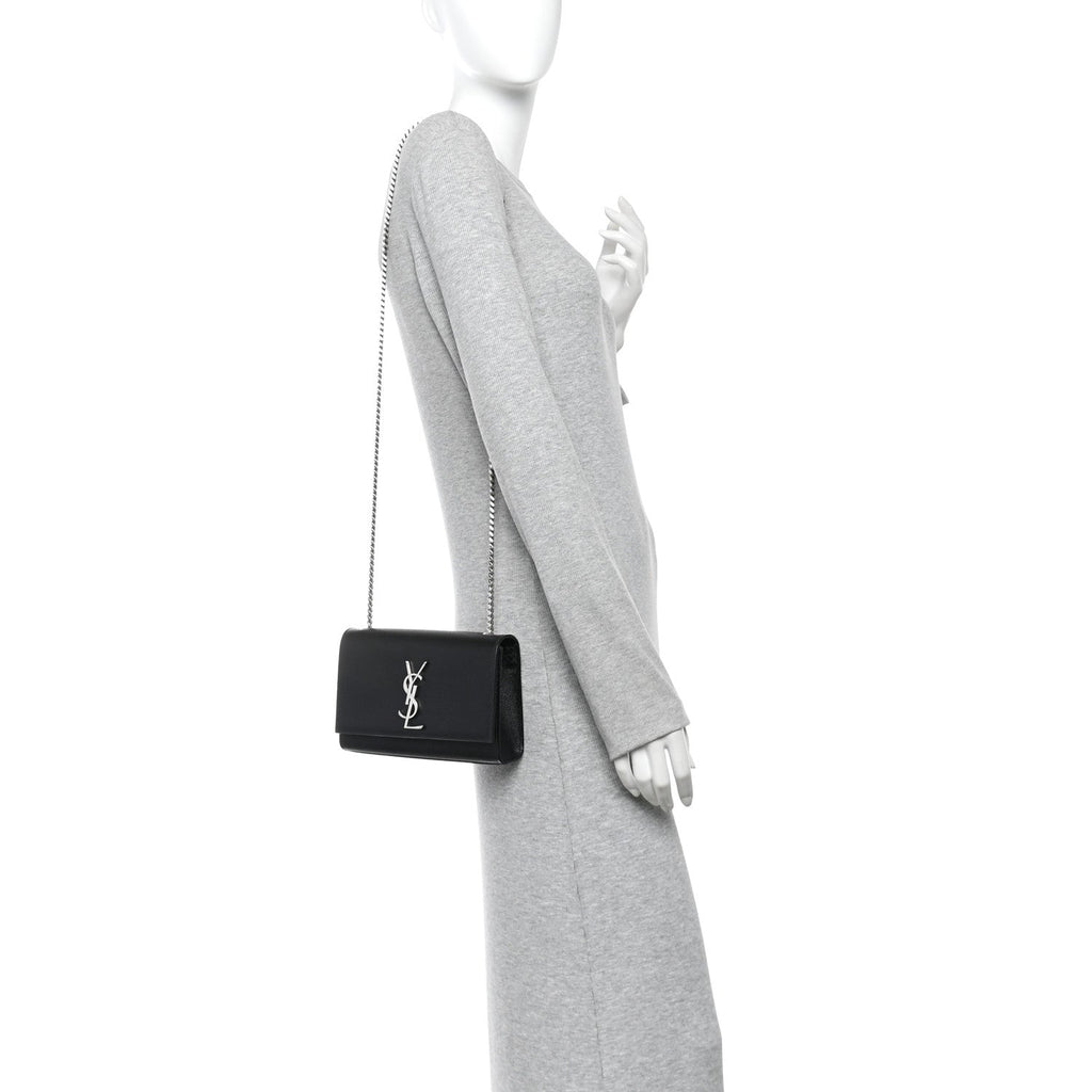 Grain De Poudre Small Monogram Kate Satchel Black
