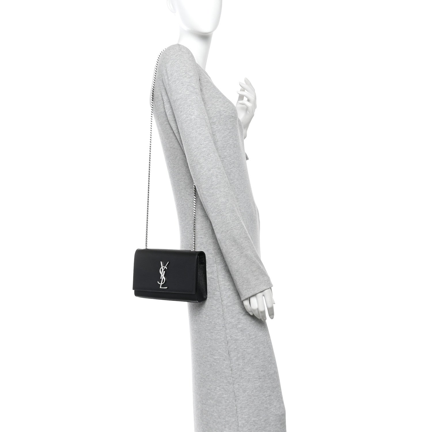 Grain De Poudre Small Monogram Kate Satchel Black