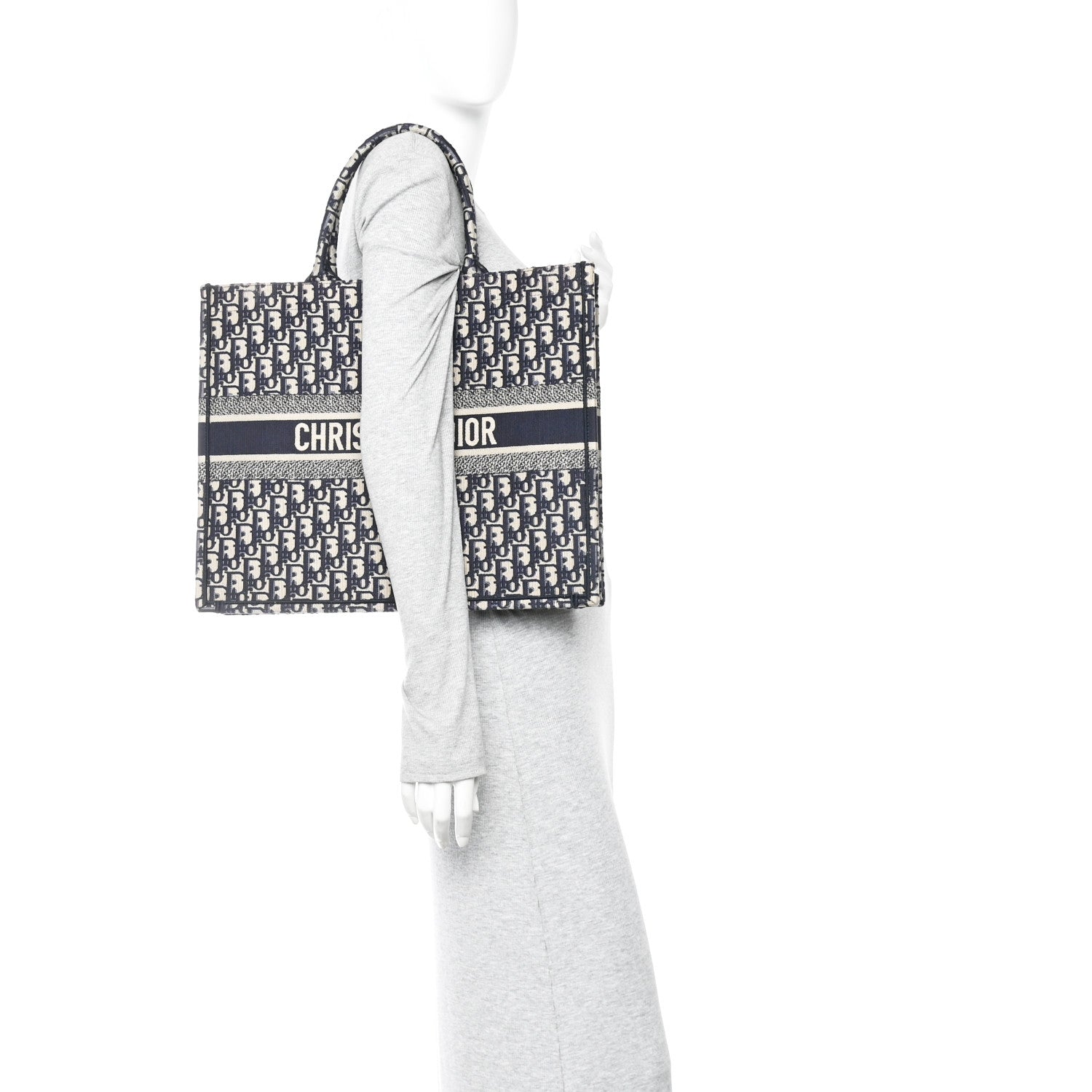 Oblique Large Book Tote Blue Multicolor