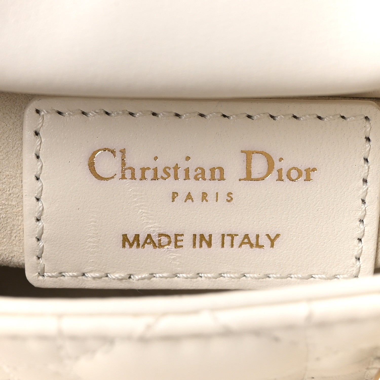 Lambskin Cannage Micro Lady Dior Latte