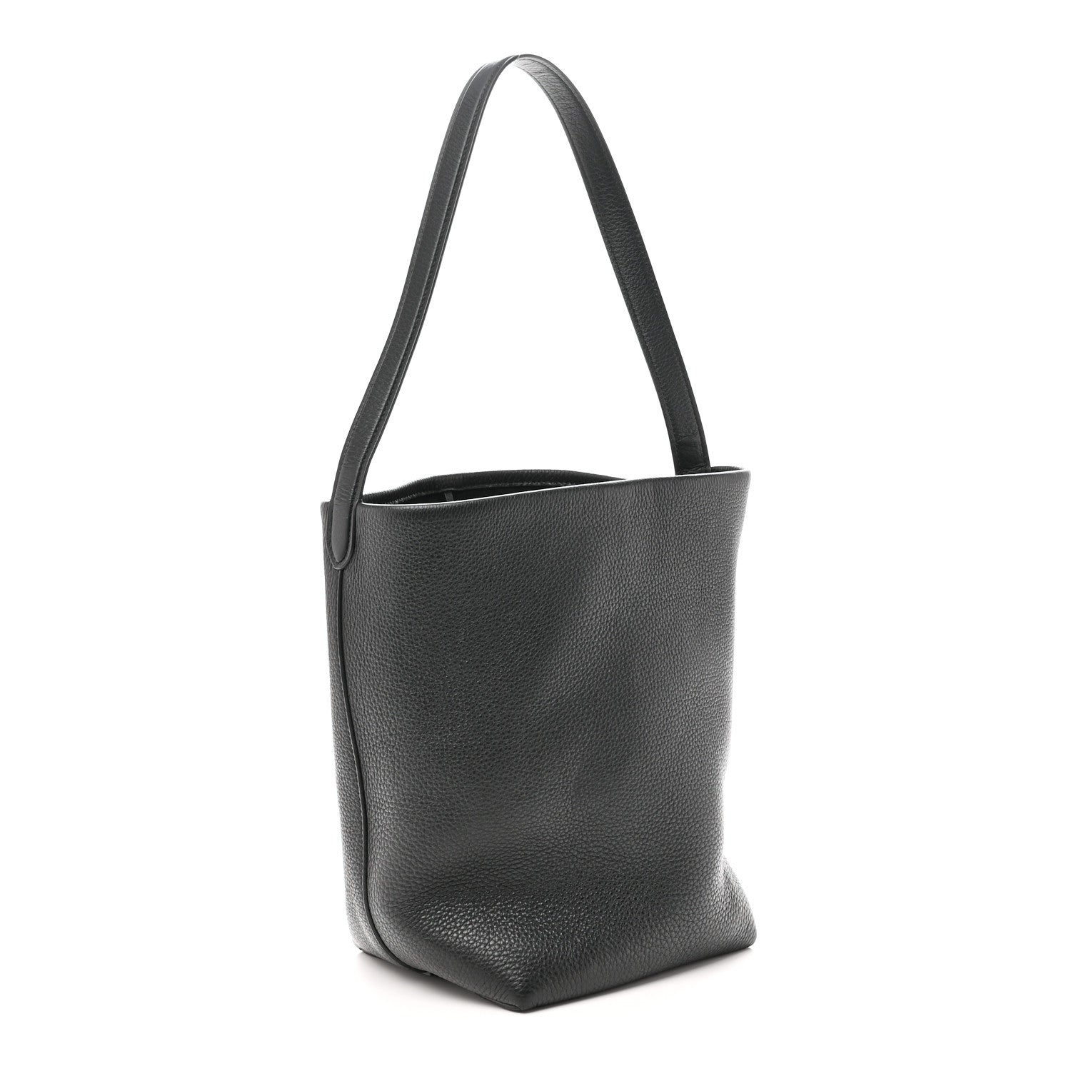Grained Calfskin Medium N/S Park Tote Black