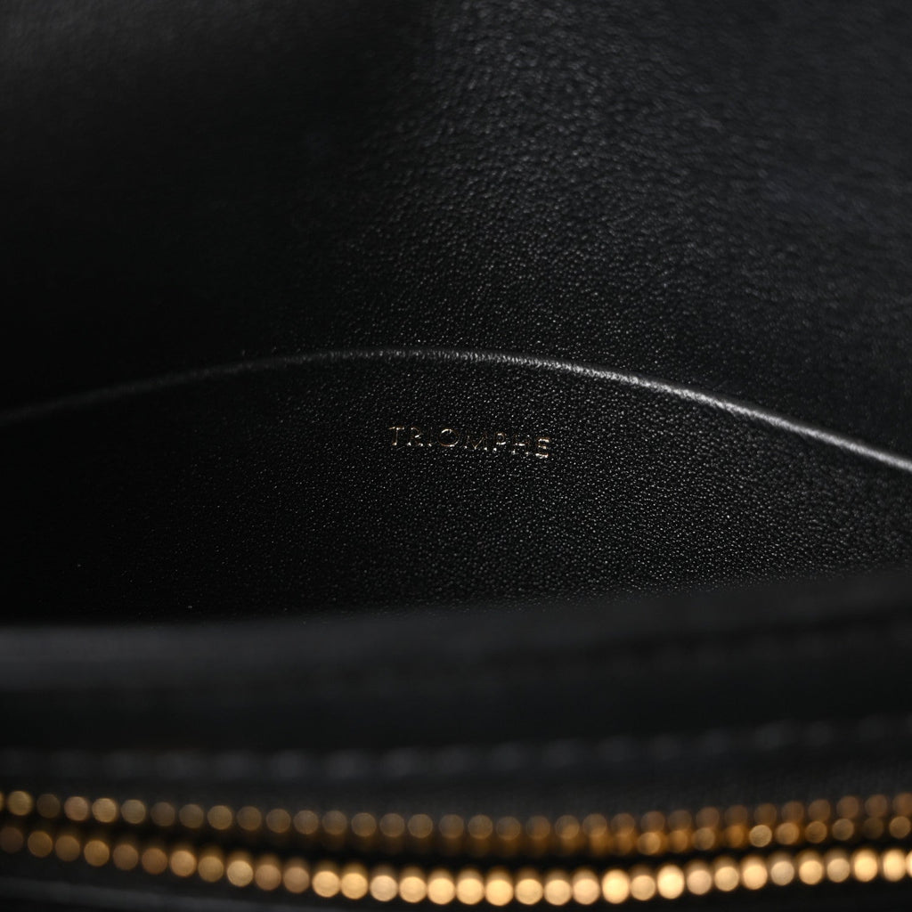 Shiny Calfskin Teen Besace Black